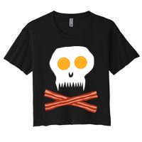 Eggs And Bacon Skull Crop Top