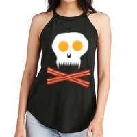 Eggs And Bacon Skull Women's Perfect Tri Rocker Tank
