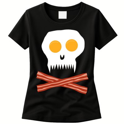 Eggs And Bacon Skull Womens T-Shirt