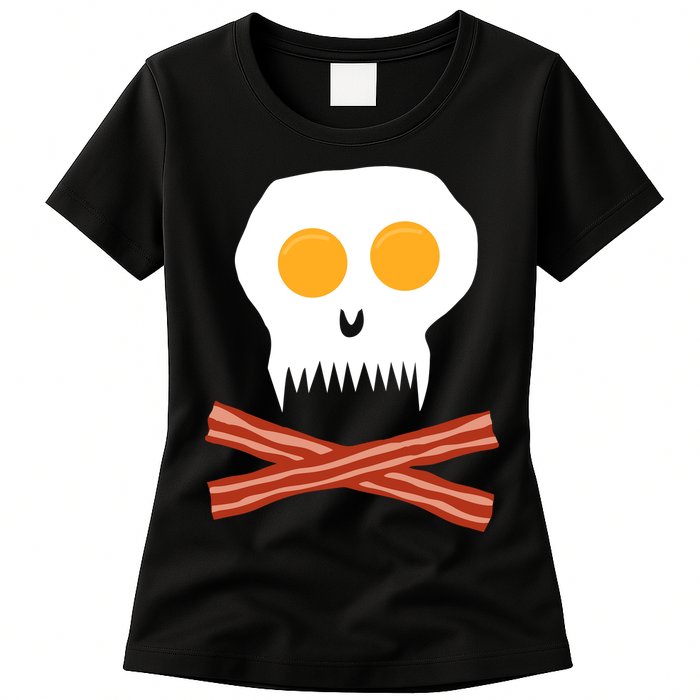 Eggs And Bacon Skull Womens T-Shirt