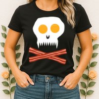 Eggs And Bacon Skull Womens T-Shirt