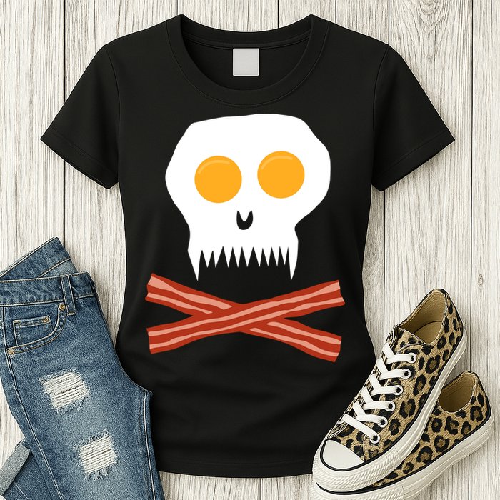 Eggs And Bacon Skull Womens T-Shirt