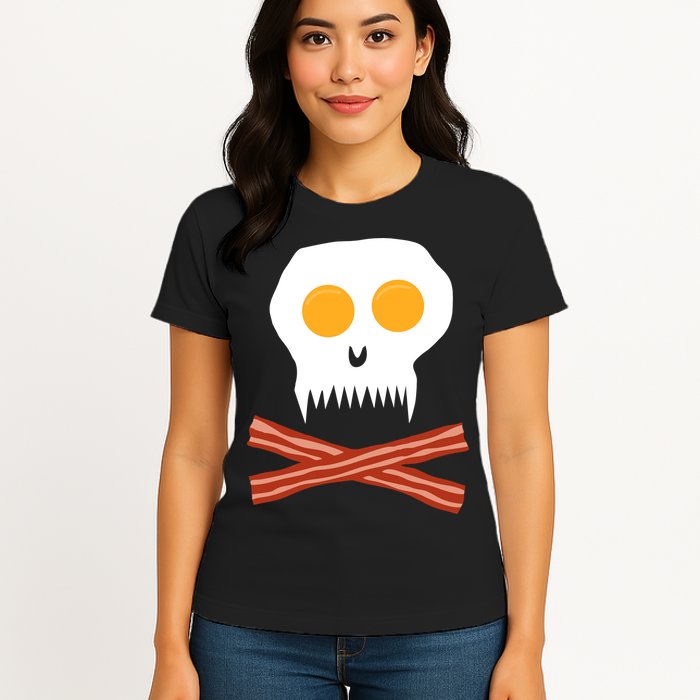 Eggs And Bacon Skull Womens T-Shirt