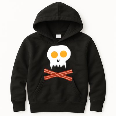 Eggs And Bacon Skull Kids Hoodie