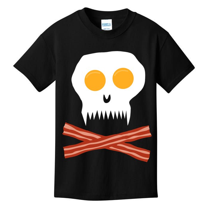 Eggs And Bacon Skull Kids T-Shirt