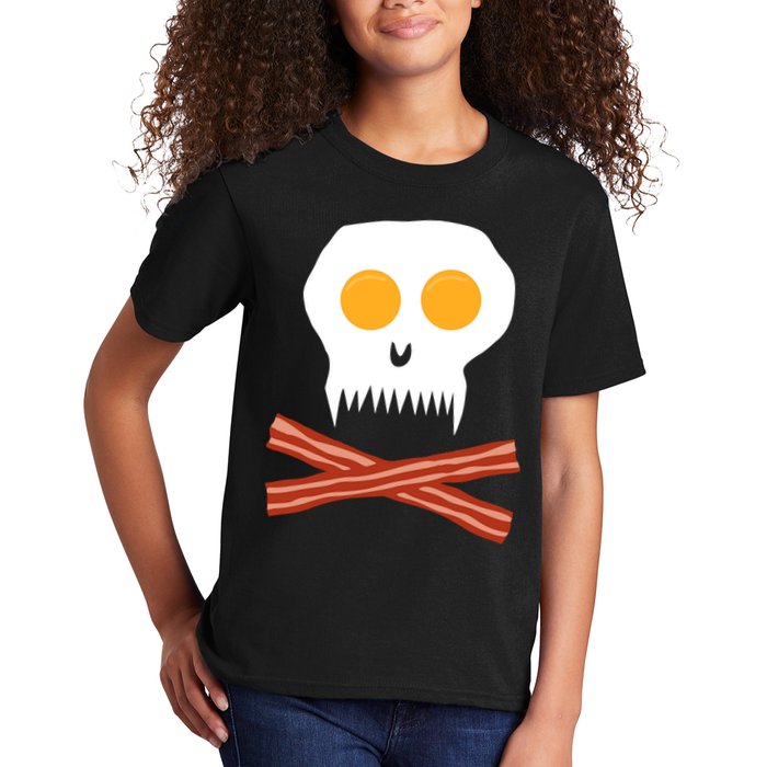 Eggs And Bacon Skull Kids T-Shirt