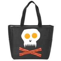 Eggs And Bacon Skull Zip Tote Bag