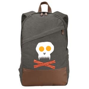 Eggs And Bacon Skull Cotton Canvas Backpack