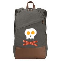 Eggs And Bacon Skull Cotton Canvas Backpack
