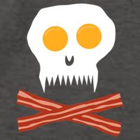 Eggs And Bacon Skull Vector Backpack