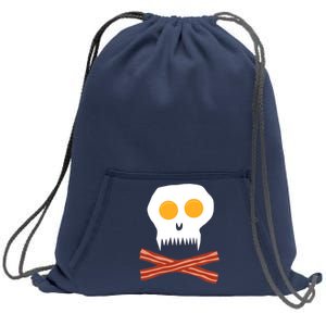 Eggs And Bacon Skull Sweatshirt Cinch Pack Bag