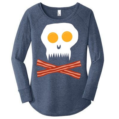 Eggs And Bacon Skull Women's Perfect Tri Tunic Long Sleeve Shirt