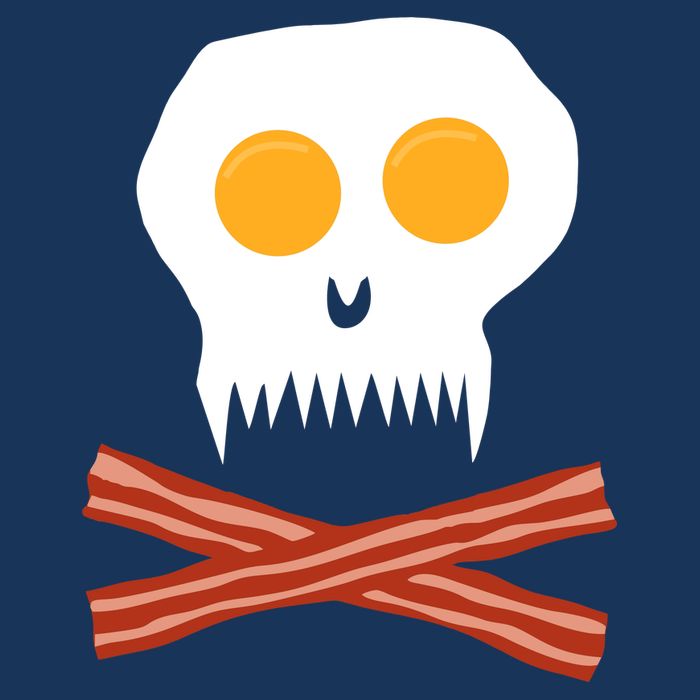 Eggs And Bacon Skull Infant Baby Jersey Bodysuit