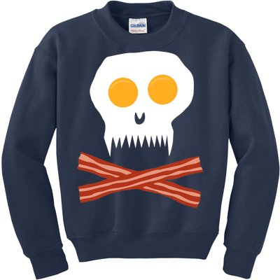 Eggs And Bacon Skull Kids Sweatshirt