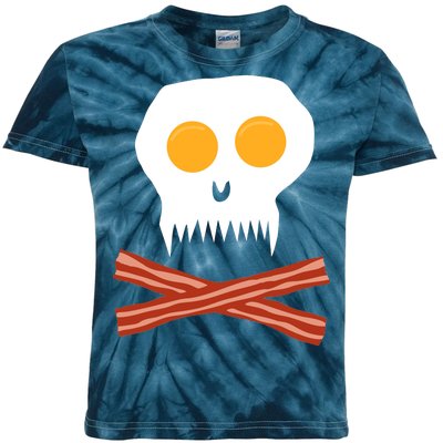 Eggs And Bacon Skull Kids Tie-Dye T-Shirt