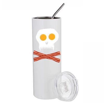 Eggs And Bacon Skull Stainless Steel Tumbler