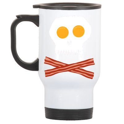 Eggs And Bacon Skull Stainless Steel Travel Mug