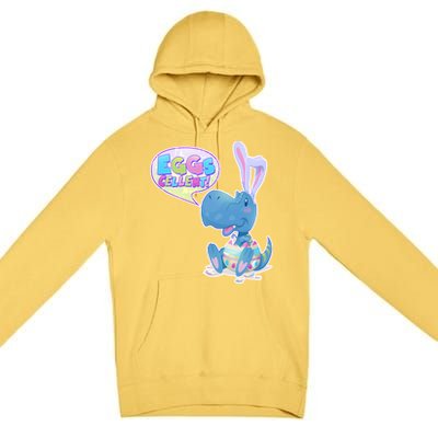 EGGS-Cellent! Cute Easter T-Rex Premium Pullover Hoodie