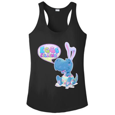 EGGS-Cellent! Cute Easter T-Rex Ladies PosiCharge Competitor Racerback Tank