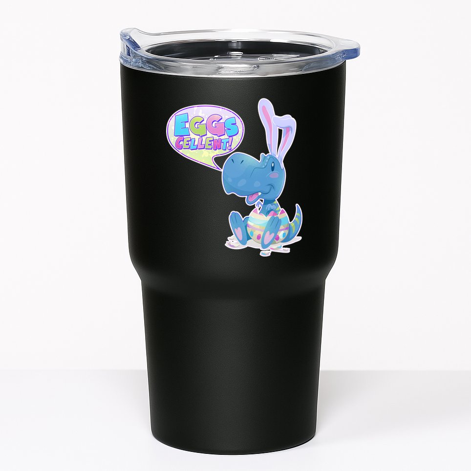 EGGS-Cellent! Cute Easter T-Rex Tumbler