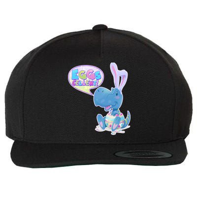 EGGS-Cellent! Cute Easter T-Rex Wool Snapback Cap