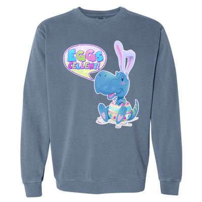 EGGS-Cellent! Cute Easter T-Rex Garment-Dyed Sweatshirt