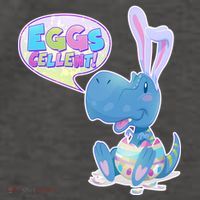 EGGS-Cellent! Cute Easter T-Rex Vector Backpack