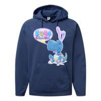 EGGS-Cellent! Cute Easter T-Rex Performance Fleece Hoodie