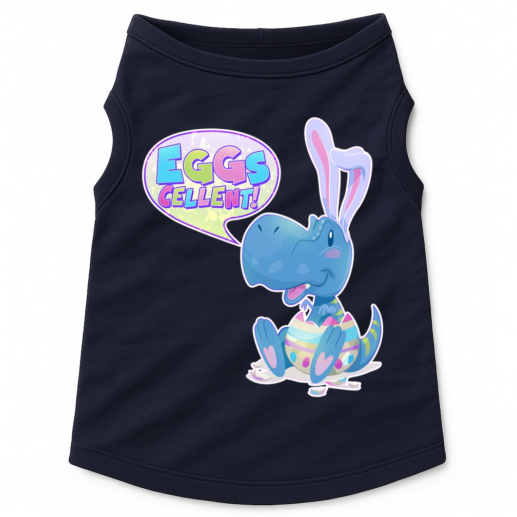 EGGS-Cellent! Cute Easter T-Rex Doggie Tank