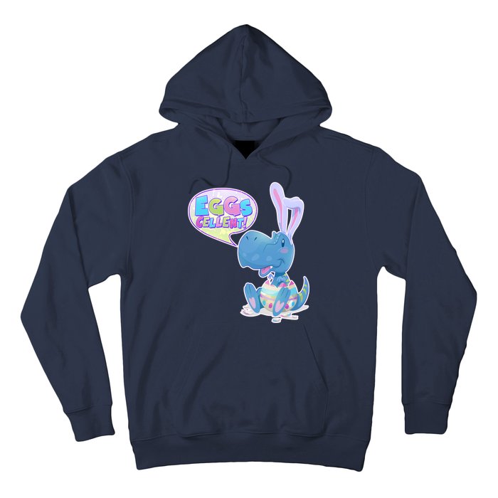 EGGS-Cellent! Cute Easter T-Rex Hoodie