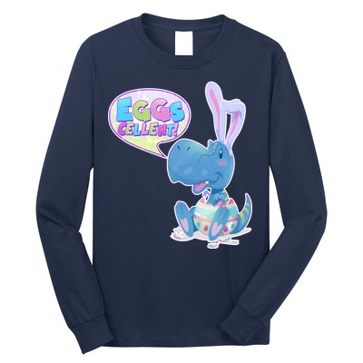 EGGS-Cellent! Cute Easter T-Rex Long Sleeve Shirt