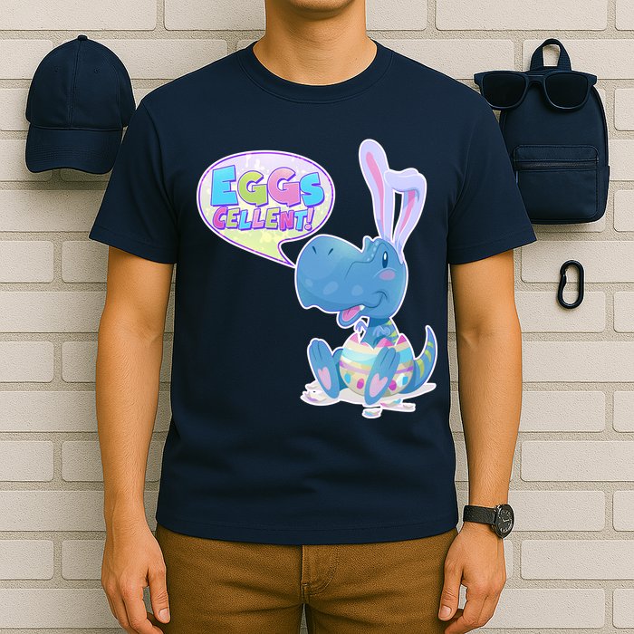 EGGS-Cellent! Cute Easter T-Rex T-Shirt