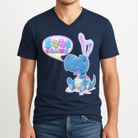 EGGS-Cellent! Cute Easter T-Rex V-Neck T-Shirt