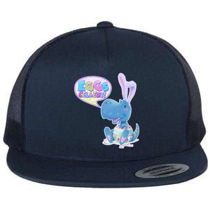 EGGS-Cellent! Cute Easter T-Rex Flat Bill Trucker Hat