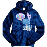 EGGS-Cellent! Cute Easter T-Rex Tie Dye Hoodie