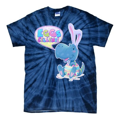 EGGS-Cellent! Cute Easter T-Rex Tie-Dye T-Shirt