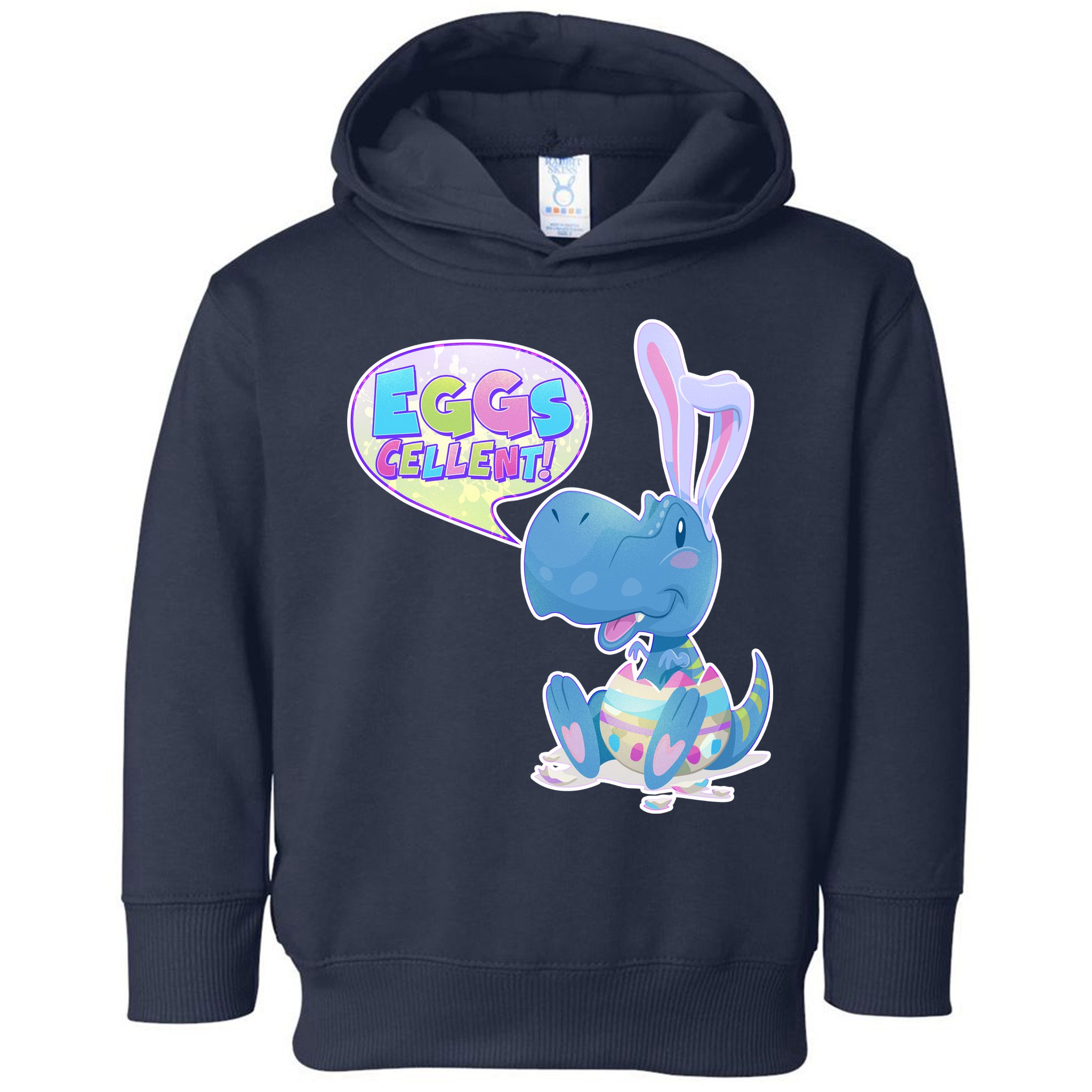 EGGS-Cellent! Cute Easter T-Rex Toddler Hoodie