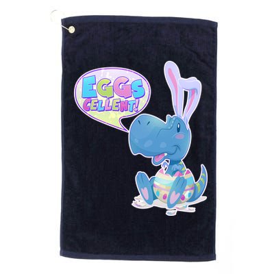 EGGS-Cellent! Cute Easter T-Rex Golf Towel