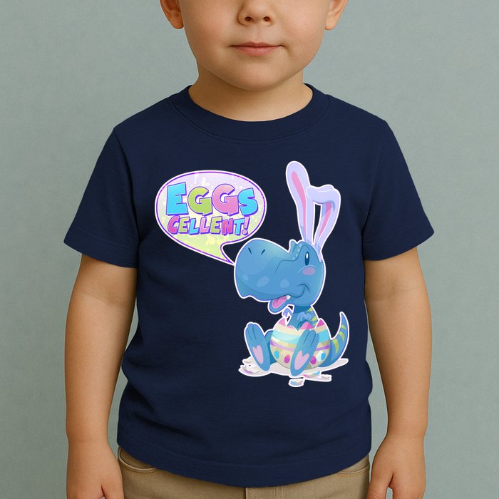 EGGS-Cellent! Cute Easter T-Rex Toddler T-Shirt