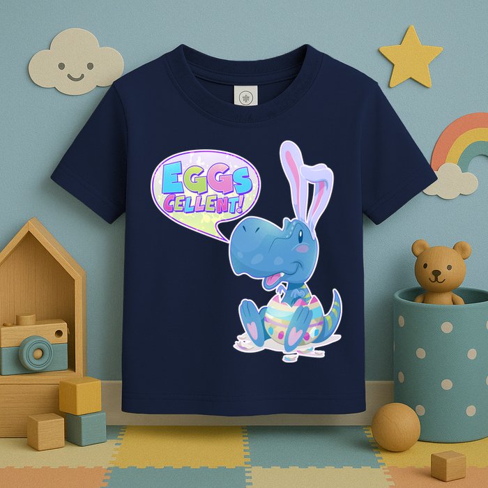 EGGS-Cellent! Cute Easter T-Rex Toddler T-Shirt