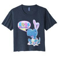 EGGS-Cellent! Cute Easter T-Rex Crop Top
