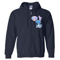 EGGS-Cellent! Cute Easter T-Rex Full Zip Hoodie