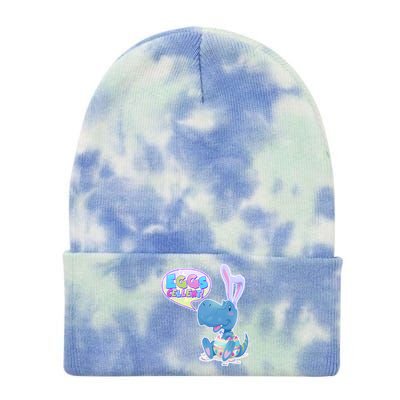 EGGS-Cellent! Cute Easter T-Rex Tie Dye 12in Knit Beanie