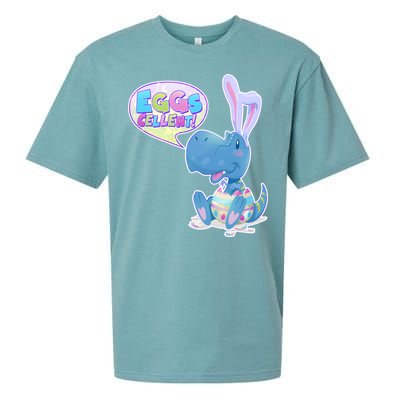 EGGS-Cellent! Cute Easter T-Rex Sueded Cloud Jersey T-Shirt