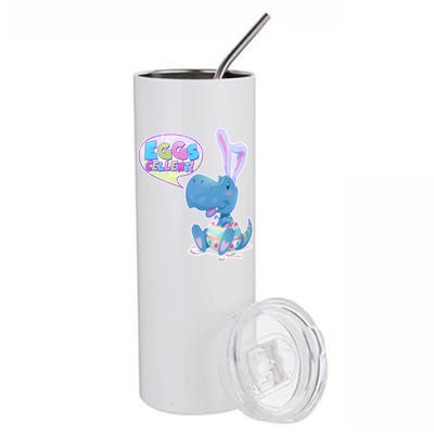 EGGS-Cellent! Cute Easter T-Rex Stainless Steel Tumbler