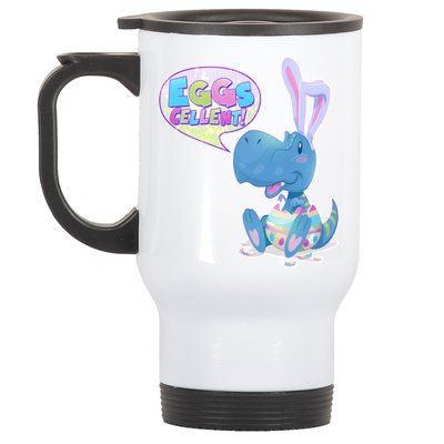 EGGS-Cellent! Cute Easter T-Rex Stainless Steel Travel Mug