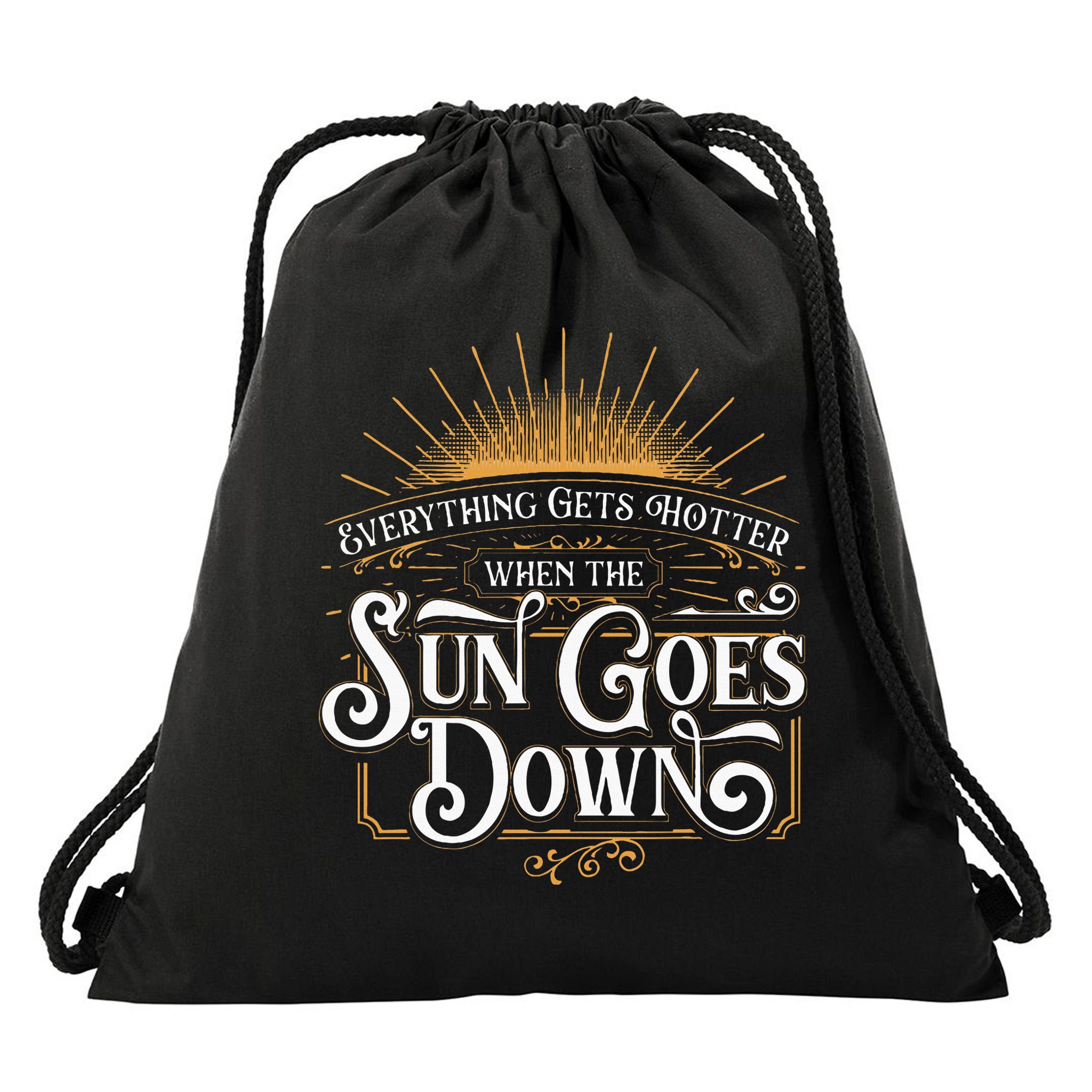 Everything Gets Hotter When The Sun Goes Down Country Music Drawstring Bag