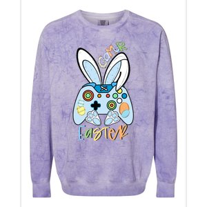 Easter Gamer Happy Easter Gamer Easter Gaming Easter Controller Colorblast Crewneck Sweatshirt