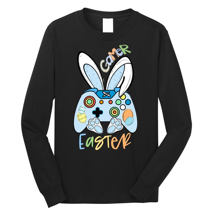 Easter Gamer Happy Easter Gamer Easter Gaming Easter Controller Long Sleeve Shirt