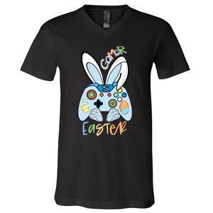 Easter Gamer Happy Easter Gamer Easter Gaming Easter Controller V-Neck T-Shirt